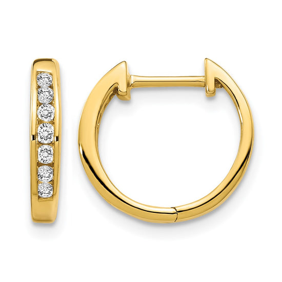Diamond Hinged Hoop Earrings