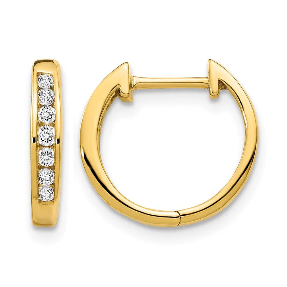 Diamond Hinged Hoop Earrings