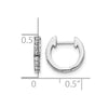 14k White Gold 1/6 carat Diamond Hinged Hoop Earrings
