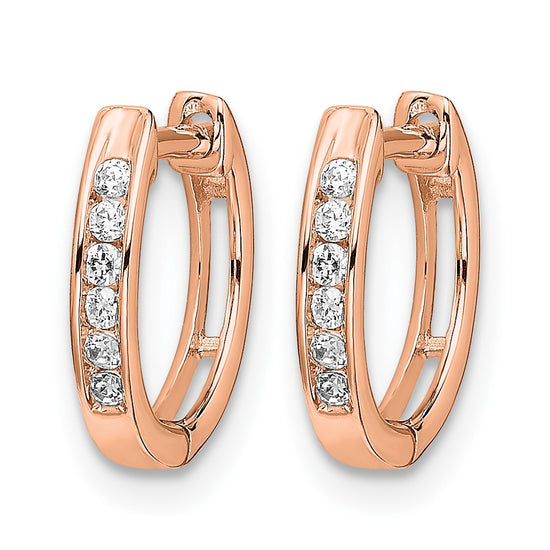 Gold Diamond Hinged Hoop Earrings