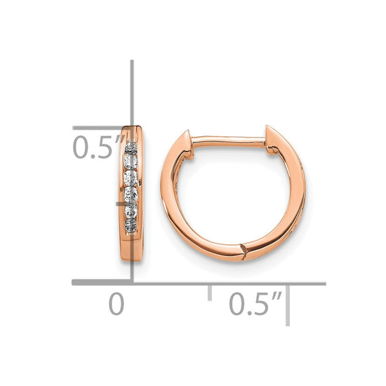 Gold Diamond Hinged Hoop Earrings