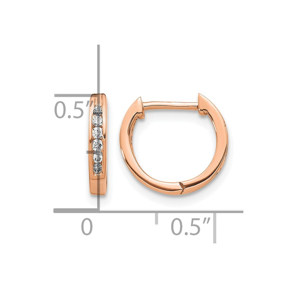 Gold Diamond Hinged Hoop Earrings