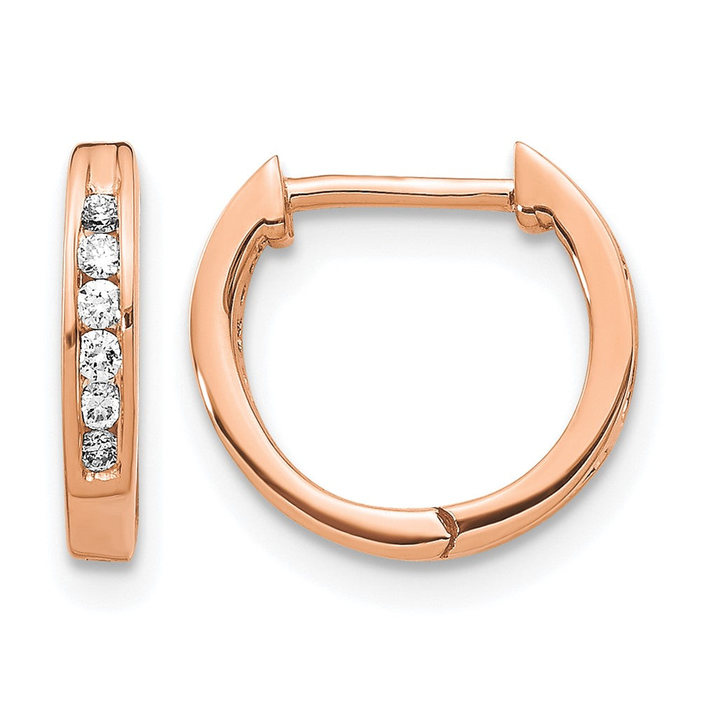Gold Diamond Hinged Hoop Earrings