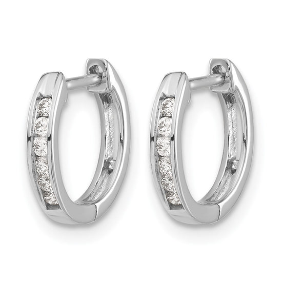 Gold Diamond Hinged Hoop Earrings