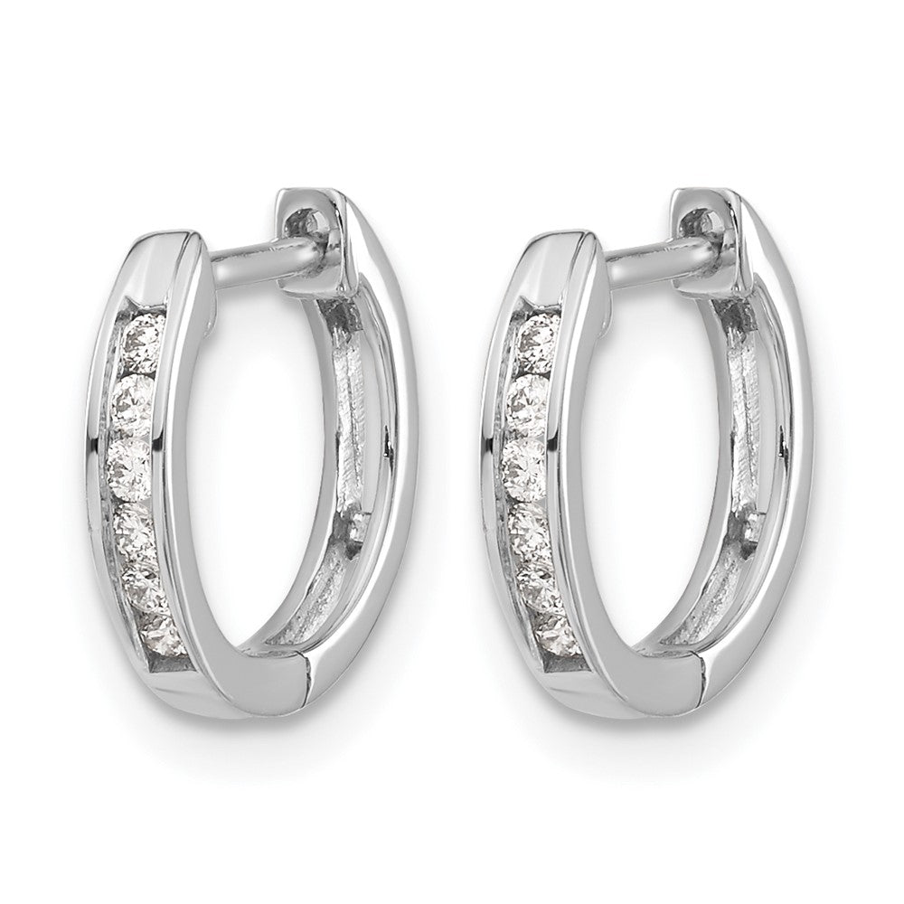 Gold Diamond Hinged Hoop Earrings