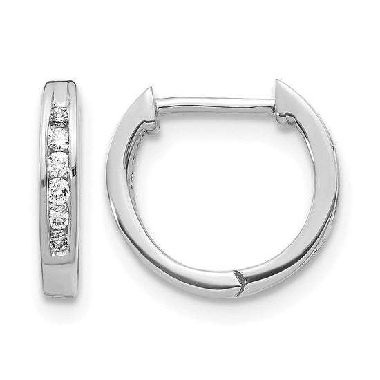 Gold Diamond Hinged Hoop Earrings