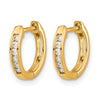 Gold Diamond Hinged Hoop Earrings