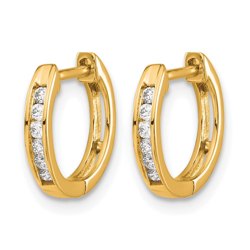 Gold Diamond Hinged Hoop Earrings