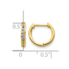 Gold Diamond Hinged Hoop Earrings