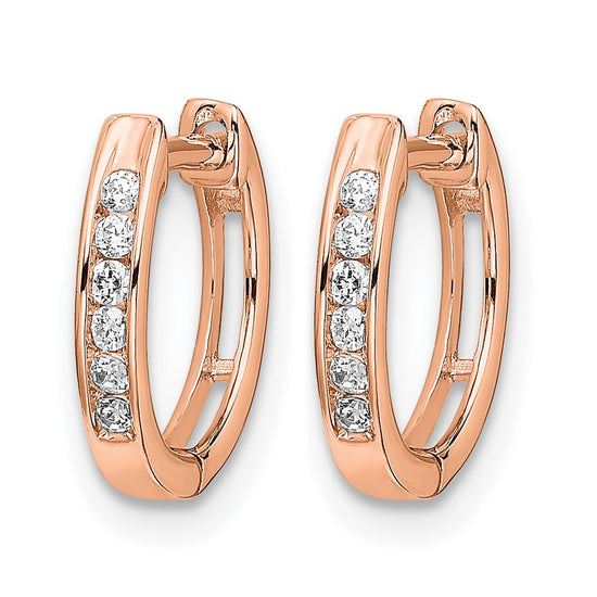 Gold Diamond Hinged Hoop Earrings
