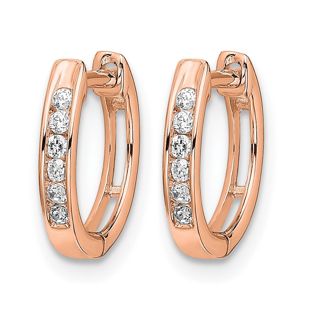 Gold Diamond Hinged Hoop Earrings