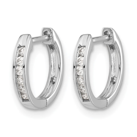 Gold Diamond Hinged Hoop Earrings