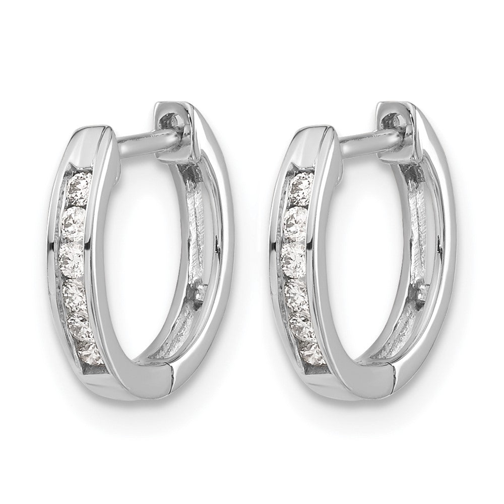 Gold Diamond Hinged Hoop Earrings