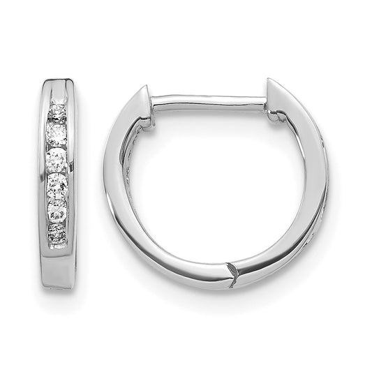 Gold Diamond Hinged Hoop Earrings