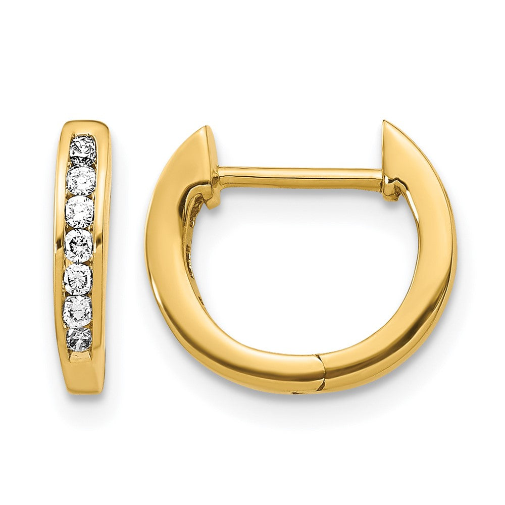 Diamond Hinged Hoop Earrings