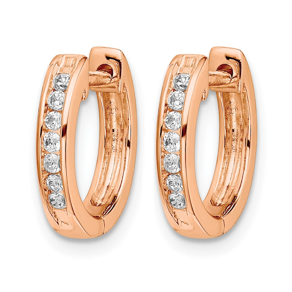 Gold Diamond Hinged Hoop Earrings