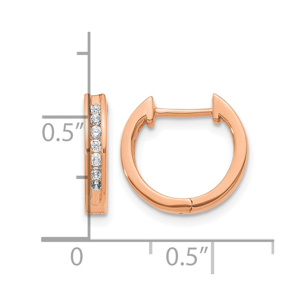 Gold Diamond Hinged Hoop Earrings
