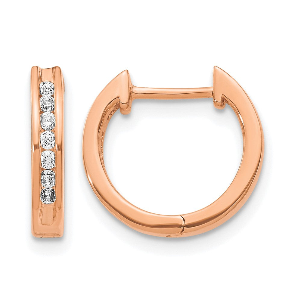 Gold Diamond Hinged Hoop Earrings