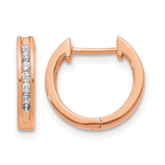 Gold Diamond Hinged Hoop Earrings