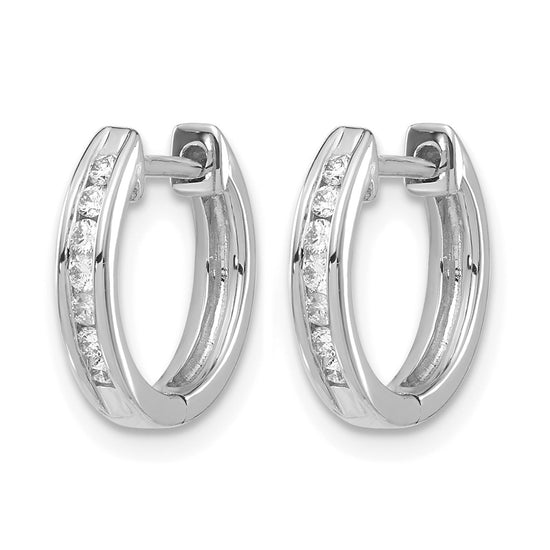 Gold Diamond Hinged Hoop Earrings