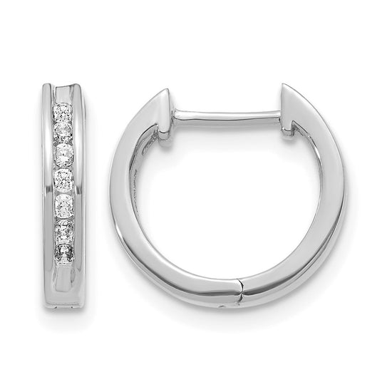 Gold Diamond Hinged Hoop Earrings
