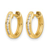 Gold Diamond Hinged Hoop Earrings