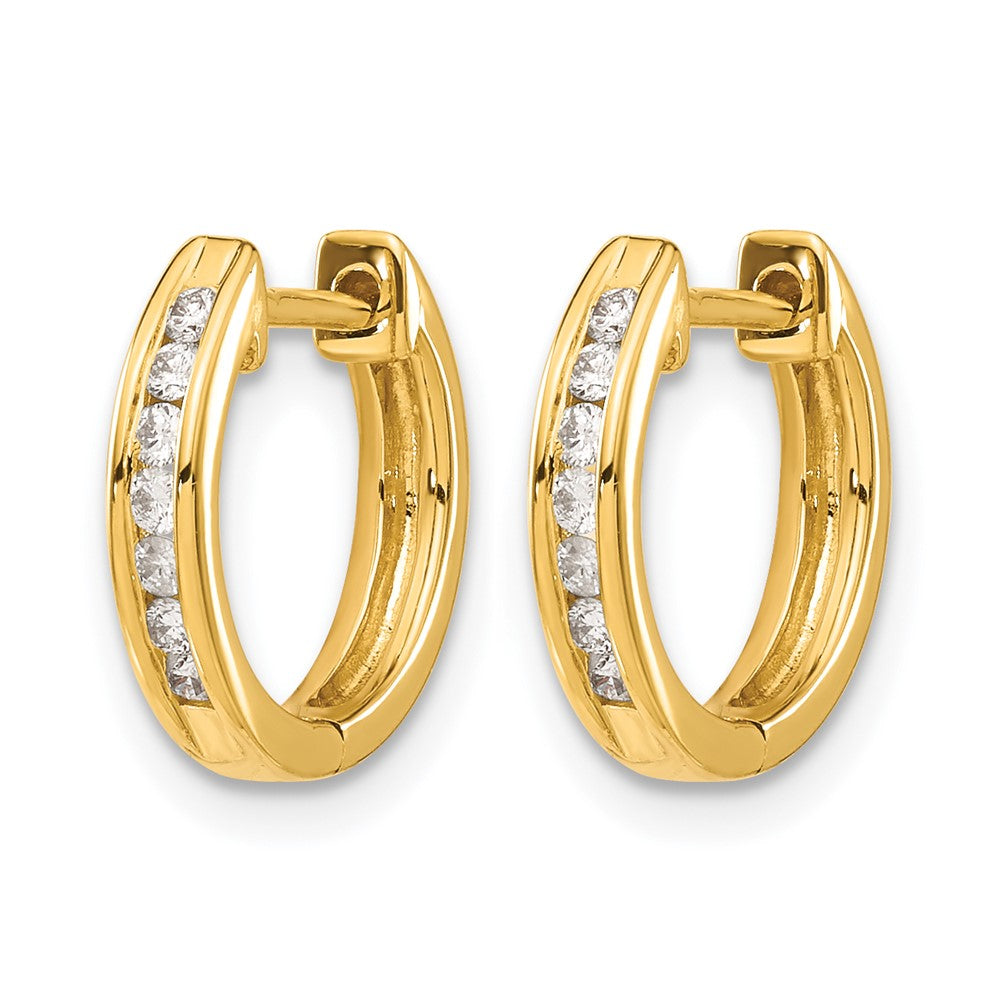 Gold Diamond Hinged Hoop Earrings