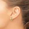 Gold Diamond Hinged Hoop Earrings
