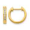 Gold Diamond Hinged Hoop Earrings