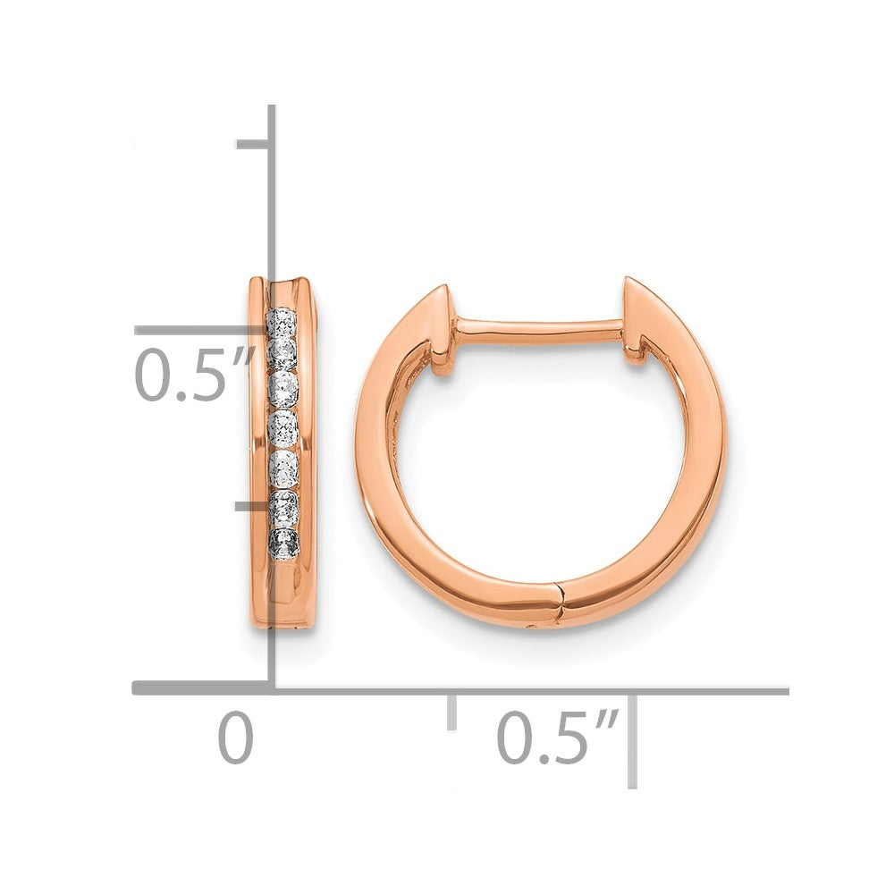 Gold Diamond Hinged Hoop Earrings