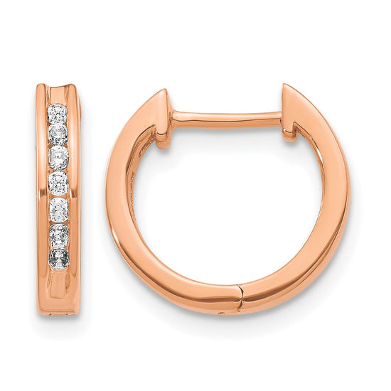 Gold Diamond Hinged Hoop Earrings