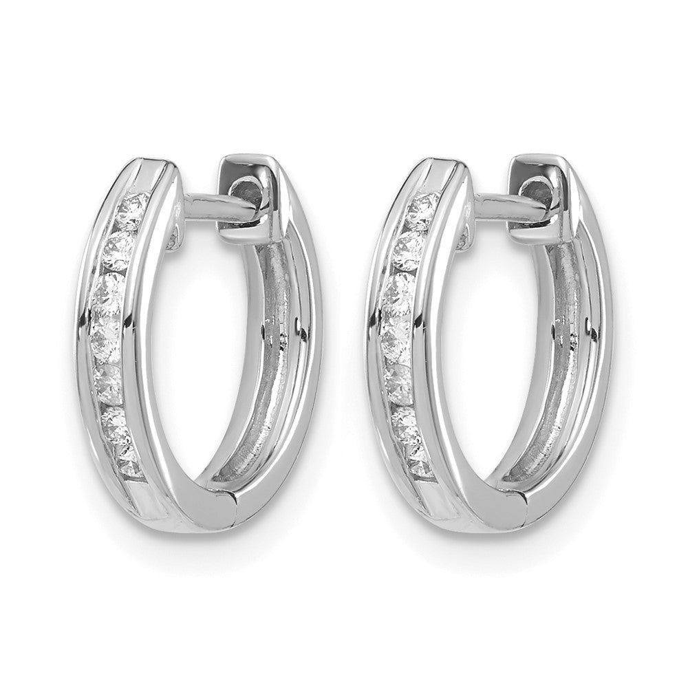 Gold Diamond Hinged Hoop Earrings