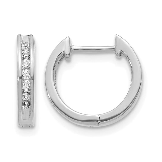 Gold Diamond Hinged Hoop Earrings