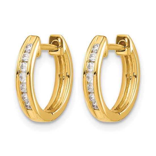 Gold Diamond Hinged Hoop Earrings