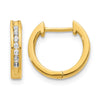Gold Diamond Hinged Hoop Earrings