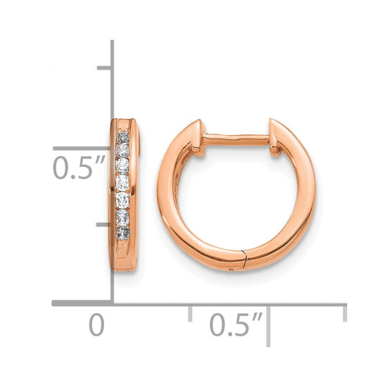 Diamond Hinged Hoop Earrings