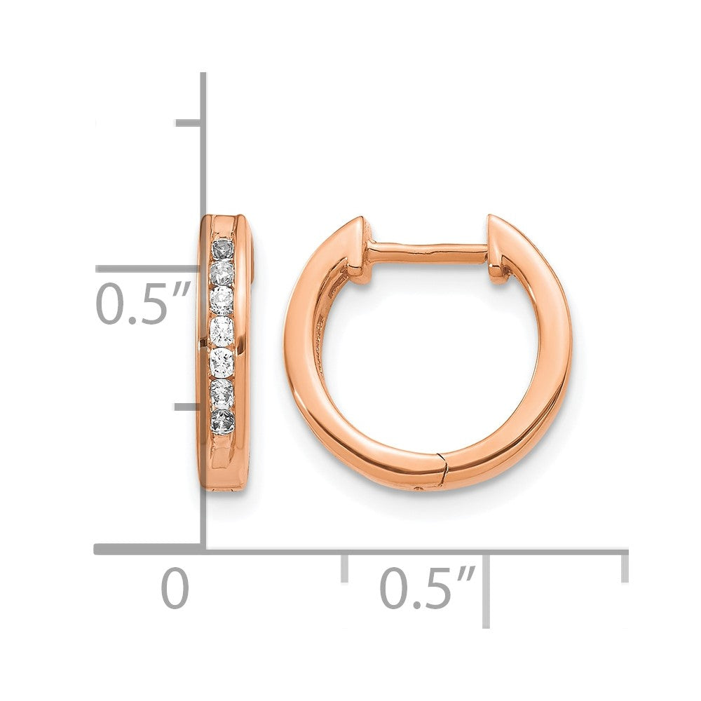 Diamond Hinged Hoop Earrings
