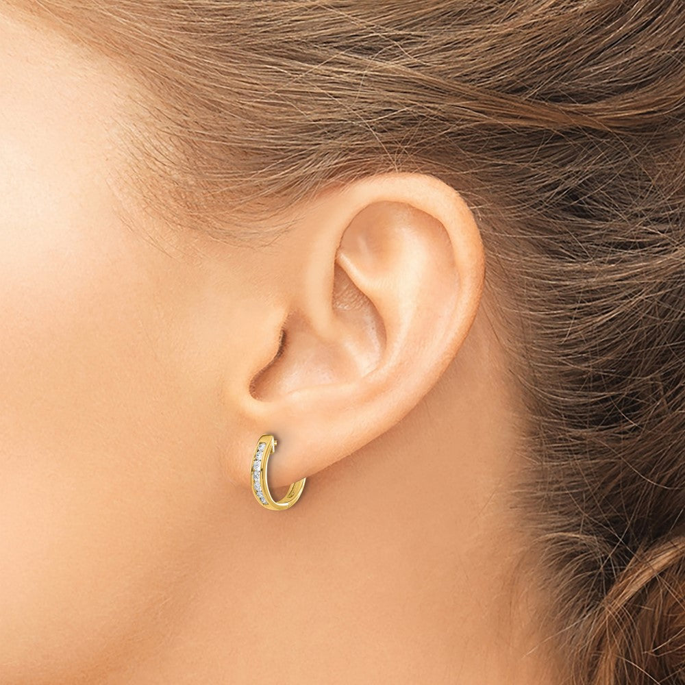 Diamond Hinged Hoop Earrings