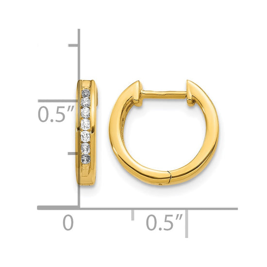 Diamond Hinged Hoop Earrings