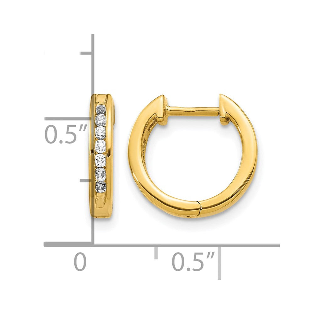 Diamond Hinged Hoop Earrings