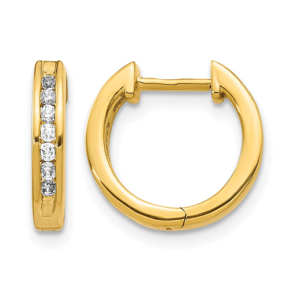 Diamond Hinged Hoop Earrings