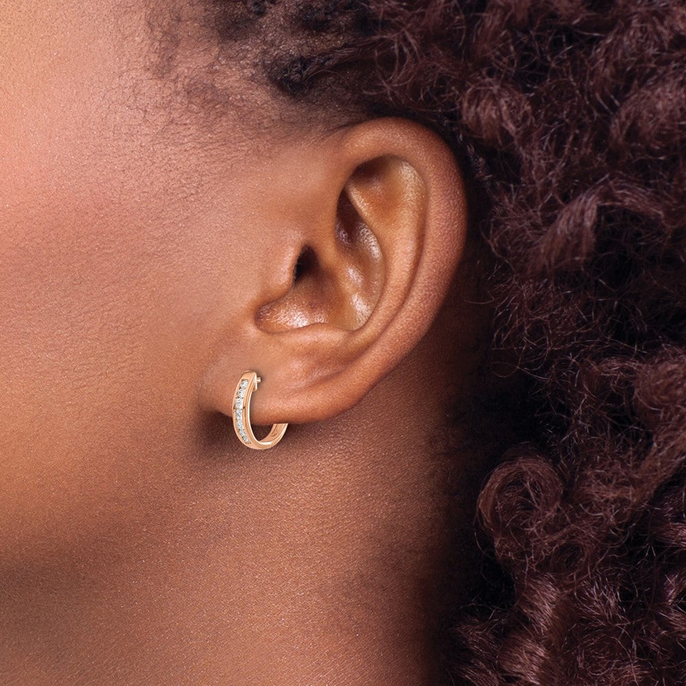 Diamond Hinged Hoop Earrings