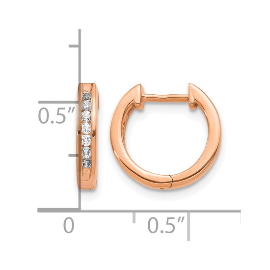 Diamond Hinged Hoop Earrings