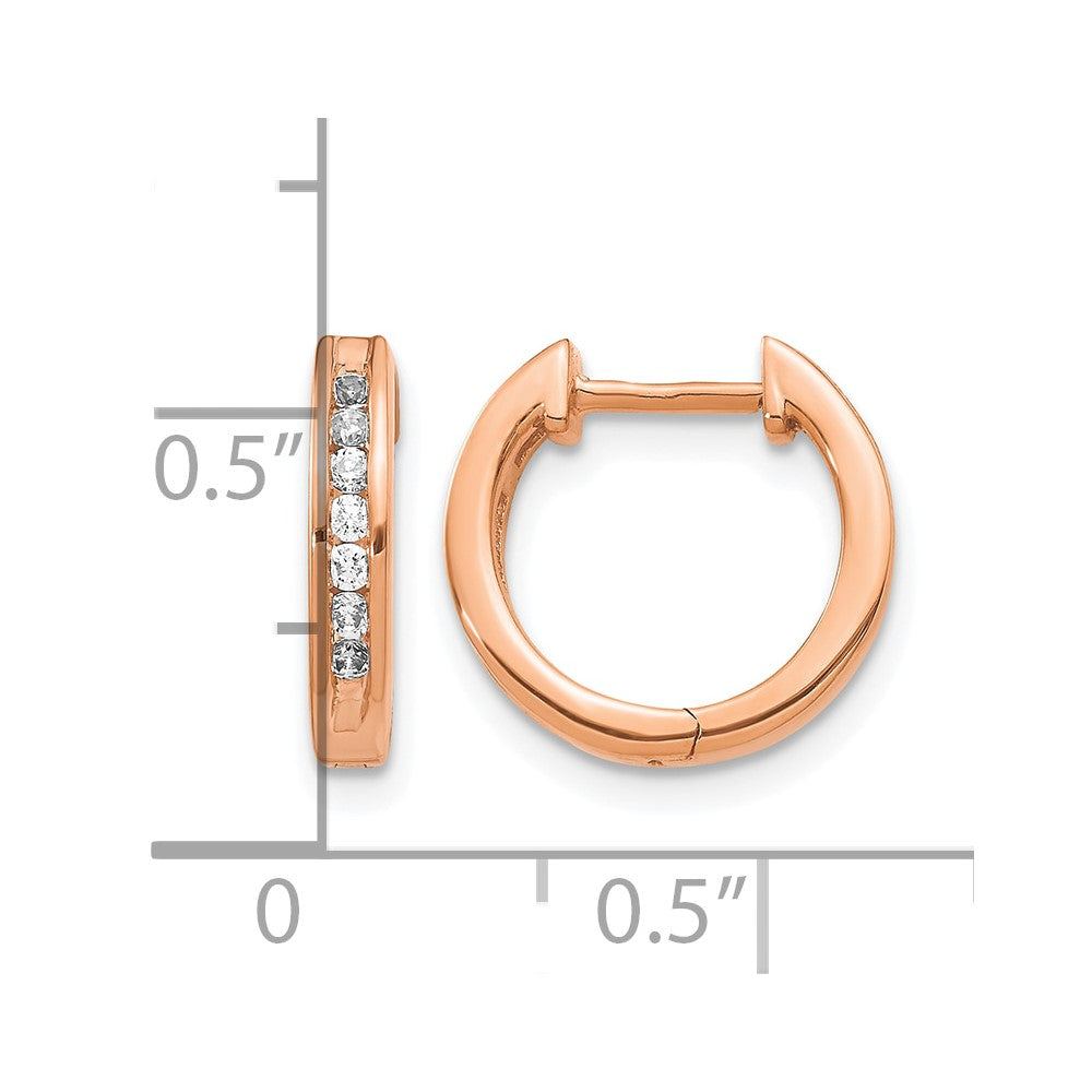 Diamond Hinged Hoop Earrings