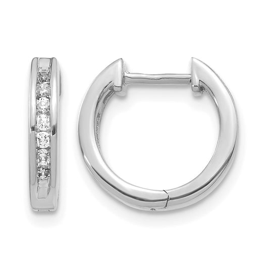 Diamond Hinged Hoop Earrings