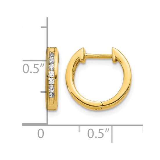 Diamond Hinged Hoop Earrings