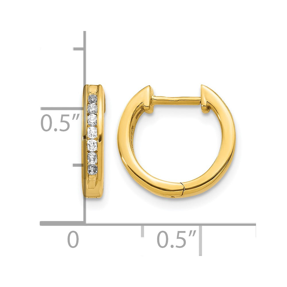 Diamond Hinged Hoop Earrings