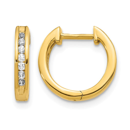 Diamond Hinged Hoop Earrings