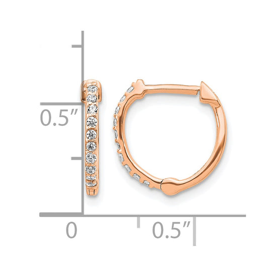 Diamond Hinged Hoop Earrings