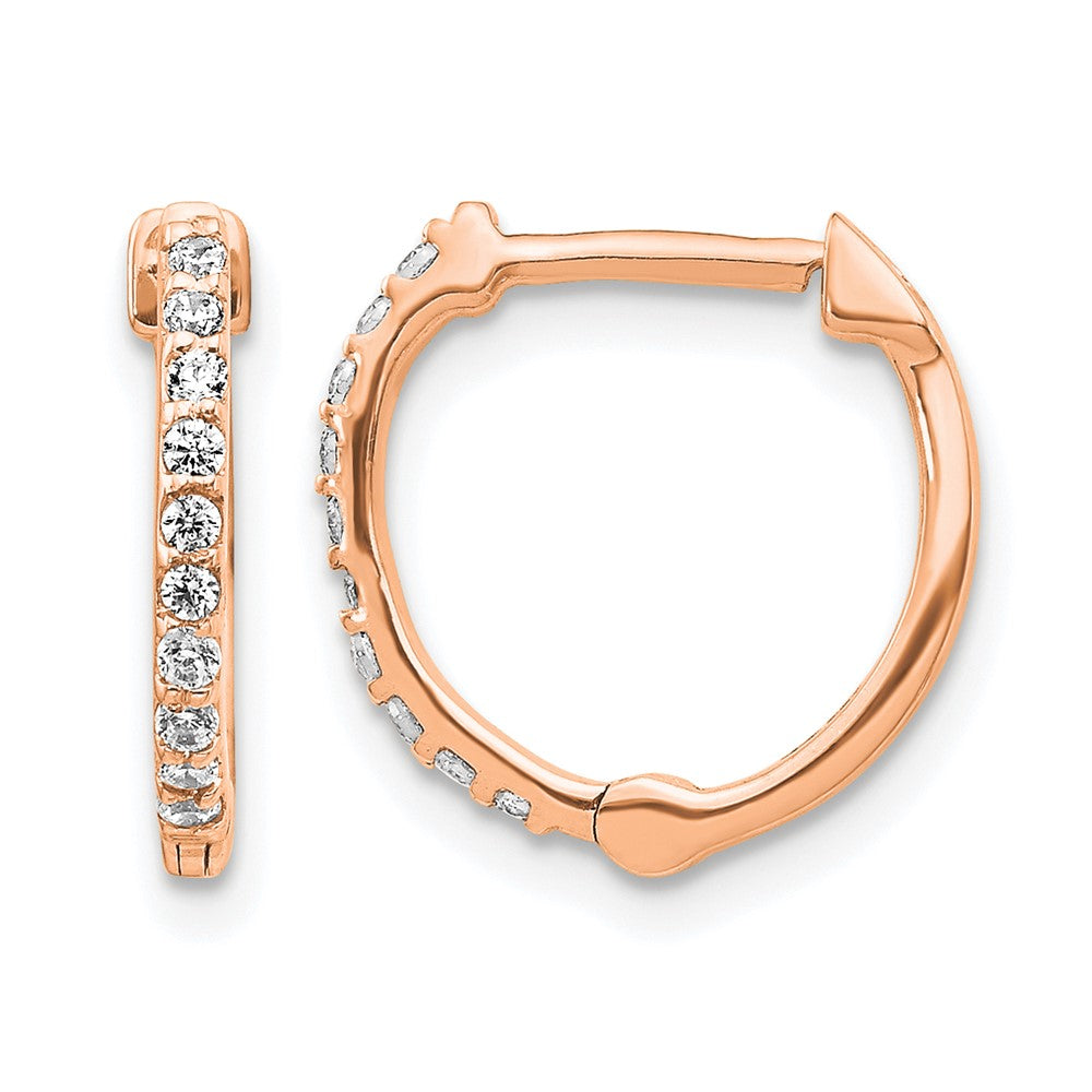Diamond Hinged Hoop Earrings